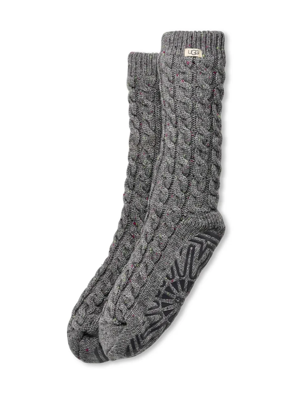 Gris - Chaussettes UGG Elowyn tricotées doublées de polaire