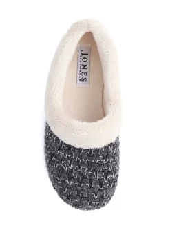 Gris - Chaussons Jones Bootmaker doublés de fausse fourrure