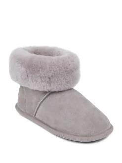 Gris - Chaussons Just Sheepskin Albery en peau de mouton pour femme