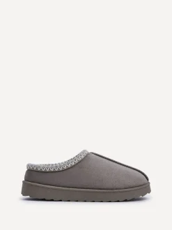 Gris - Chaussons Linzi Tana en faux daim à enfiler