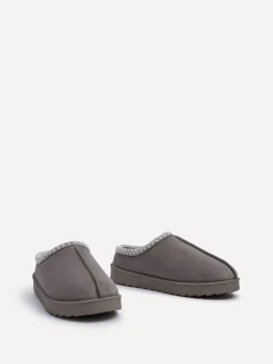 Gris - Chaussons Linzi Tana en faux daim à enfiler