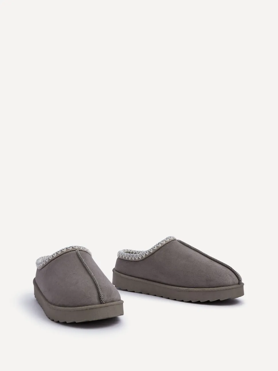 Gris - Chaussons Linzi Tana en faux daim à enfiler