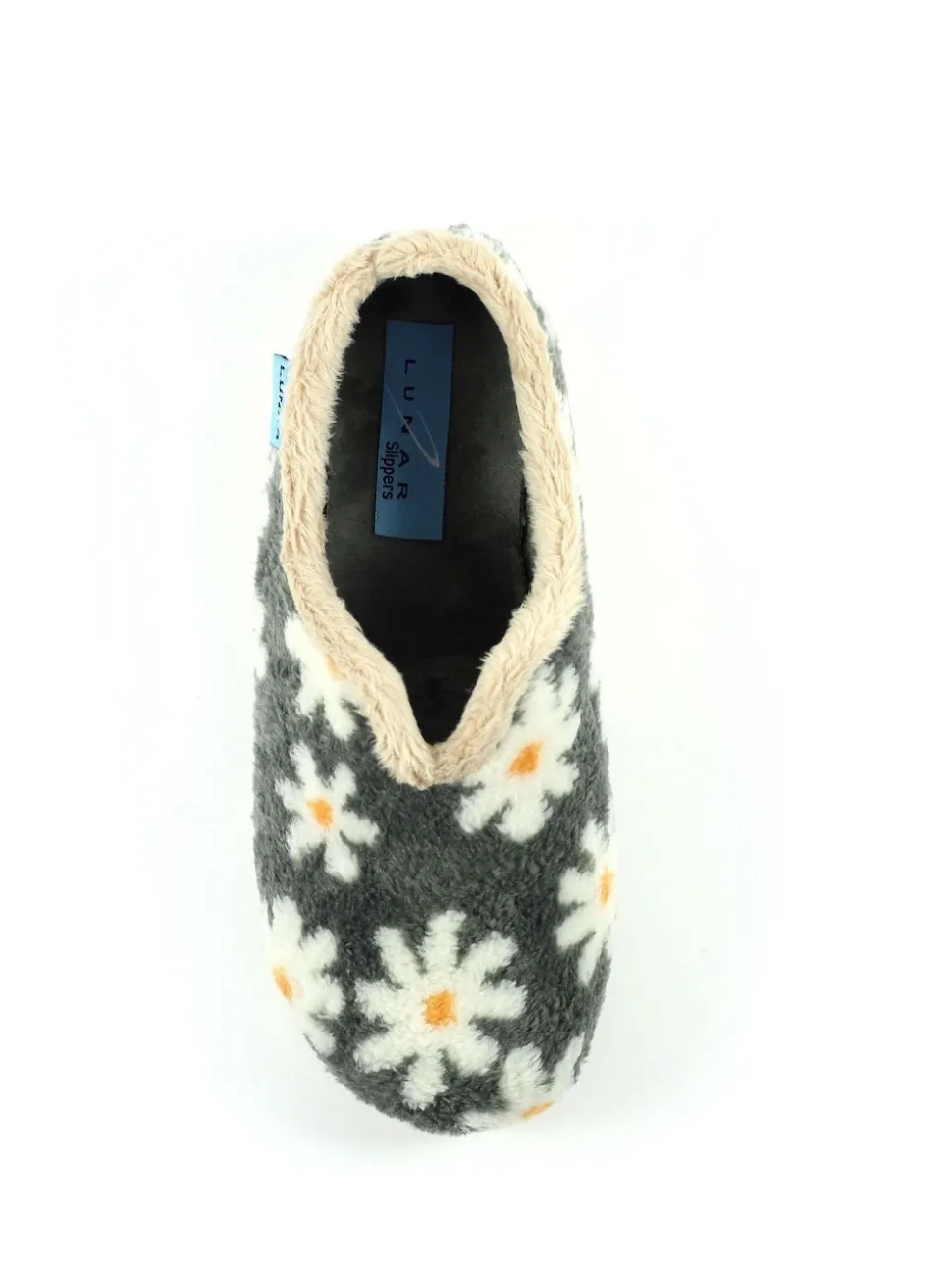 Gris - Chaussons Lunar pour femme à fleurs