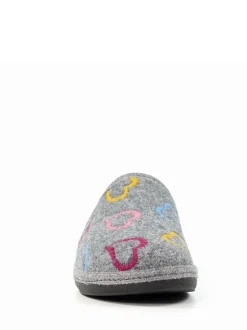 Gris - Chaussons Lunar style mule