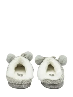 Gris - Chaussons mules Dunlop Ladies en maille à bout fermé
