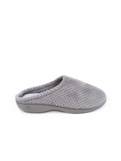 Gris - Chaussons mules Totes Isotoner Popcorn Terry