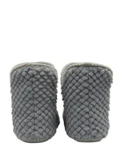 Gris - Dunlop Chaussons bottines gaufrés pour femme