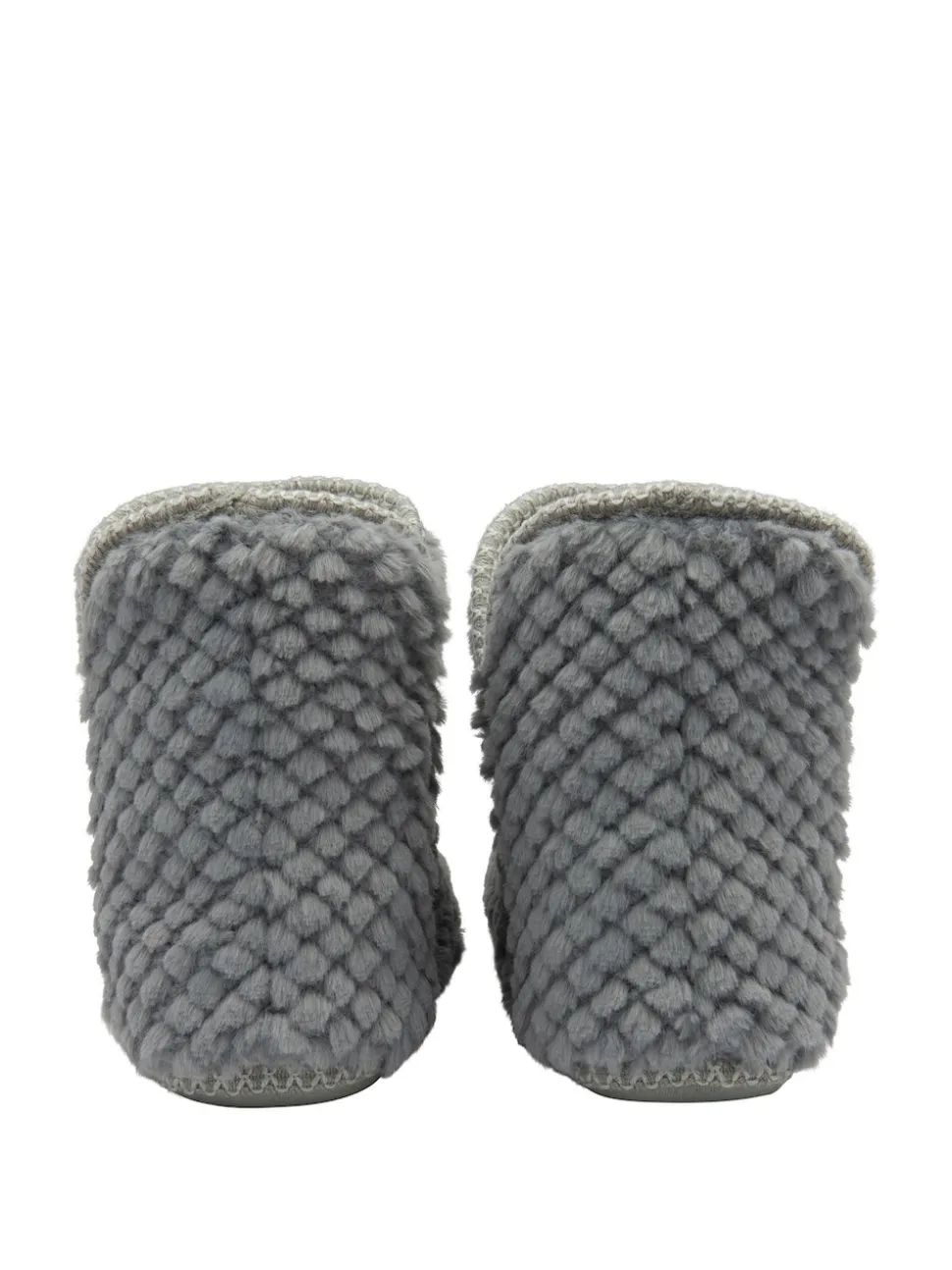 Gris - Dunlop Chaussons bottines gaufrés pour femme