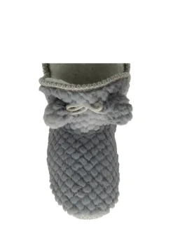 Gris - Dunlop Chaussons bottines gaufrés pour femme