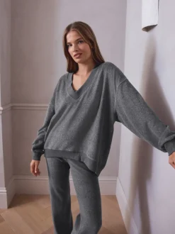 Gris - Ensemble tunique et jogging STUDIO en polaire