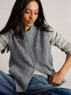 Gris - Gilet White Stuff en boucle