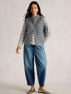 Gris - Gilet White Stuff en boucle