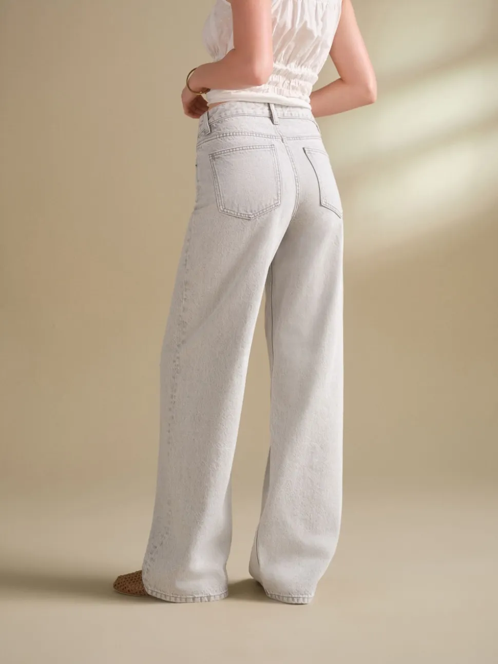 Gris - Jean large