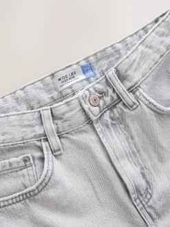Gris - Jean large