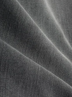 Gris - Jean évasé extensible à taille haute