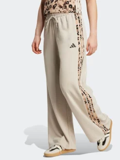 Gris - Jogging adidas Imprimé animal 3-rayures à ourlet ouvert
