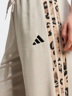 Gris - Jogging adidas Imprimé animal 3-rayures à ourlet ouvert