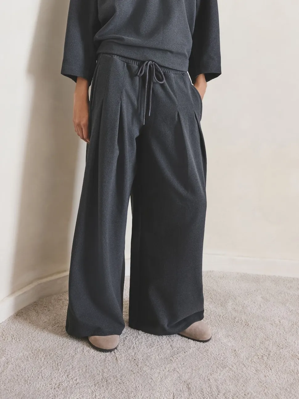 Gris - Jogging N.Premium à jambe large