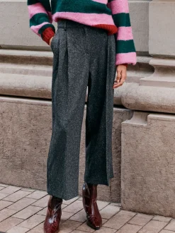 Gris - Jupe-culotte mouchetée