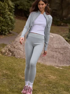 Gris - Leggings doux thermique au toucher