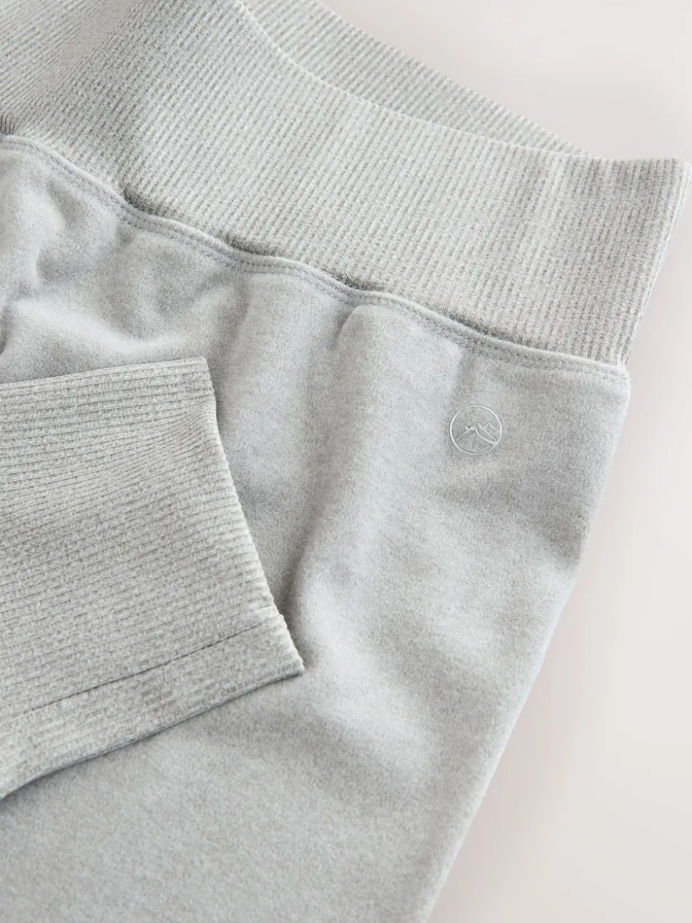 Gris - Leggings doux thermique au toucher