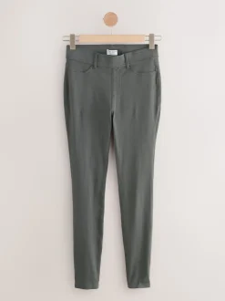 Gris - Leggings longs en denim de jersey