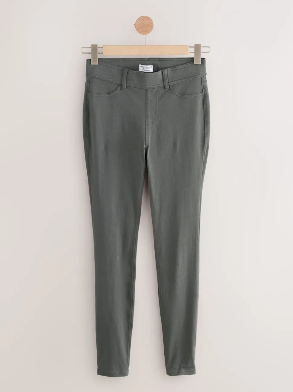 Gris - Leggings longs en denim de jersey