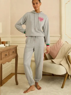 Gris à liserés arc-en-ciel - Bas Love & Roses en jersey Vêtements d'intérieur