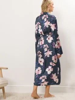 Gris - Long Tall Sally Peignoir maxi en satin