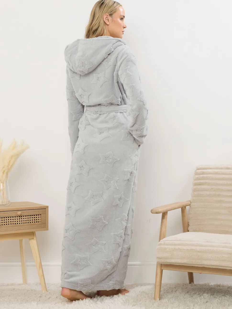 Gris - Long Tall Sally Robe à capuche Maxi