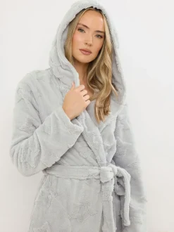 Gris - Long Tall Sally Robe à capuche Maxi