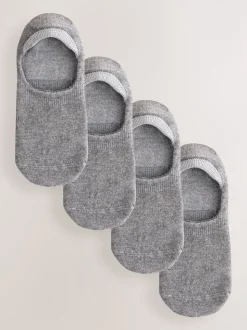 Gris - Lot de 4 chaussettes invisibles en modal