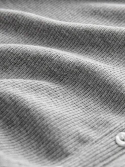 Gris - Manches longues côtelées Henleys Corps