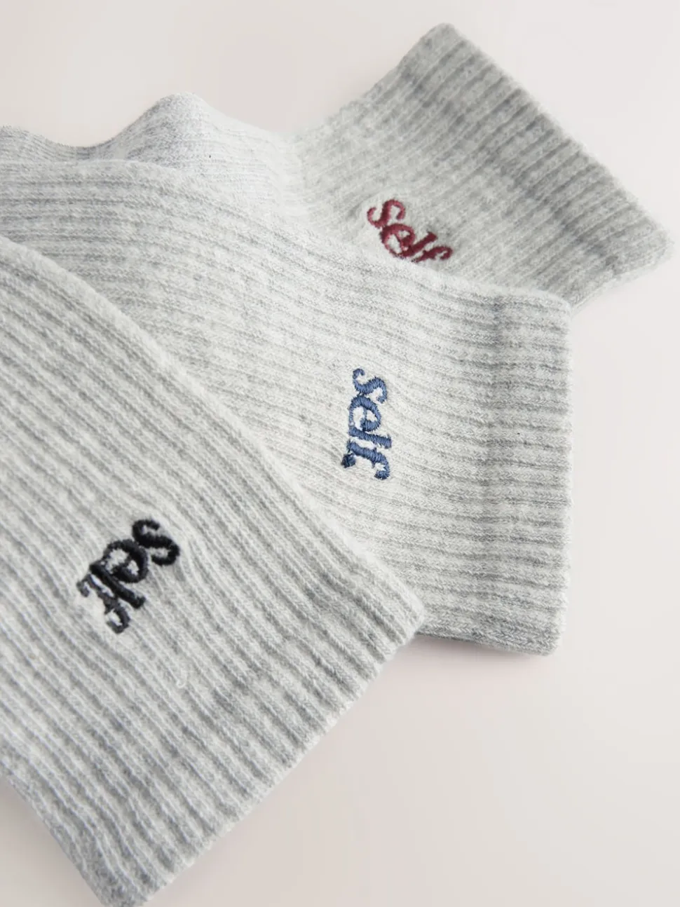 Gris / Marine / Berry - Self. Chaussettes de cheville Cushion Sole Lounge 3 Pack
