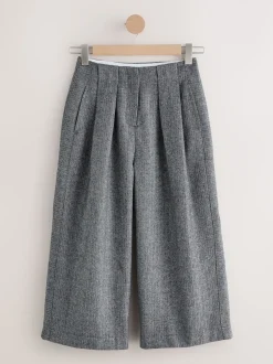 Gris - N. Premium Jupes-culottes à Chevrons avec laine