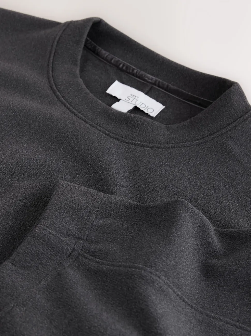 Gris - N.Premium Sweat-shirt large brossé