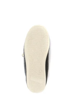 Gris - Pavers femme Chaussons entièrement à fermeture tactile avec semelle permassique