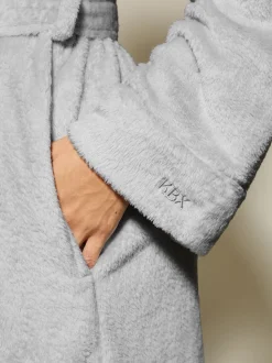 Gris - Peignoir KBX Rosa duveteux