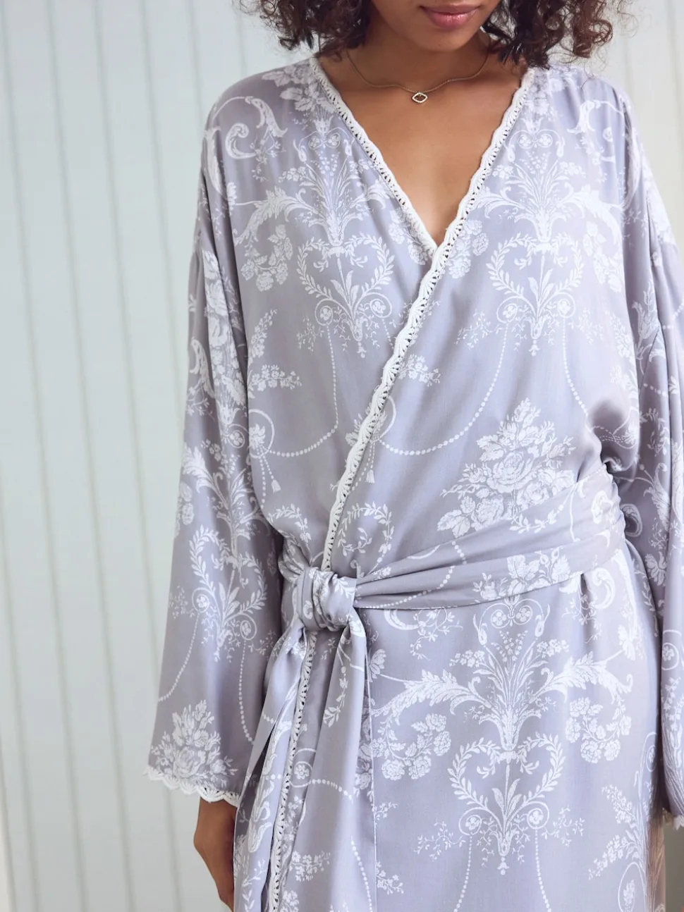Gris - Peignoir Laura Ashley Josette