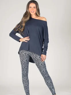 Gris - Pineapple Womens Script Manches longues Top