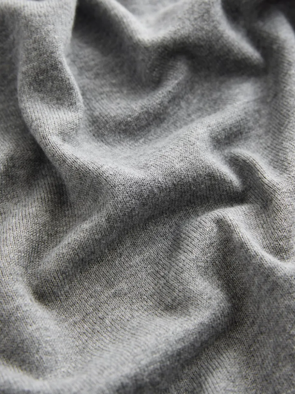Gris - Pull col rond riche en coton au toucher doux