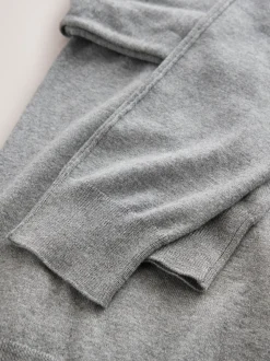 Gris - Pull col rond riche en coton au toucher doux