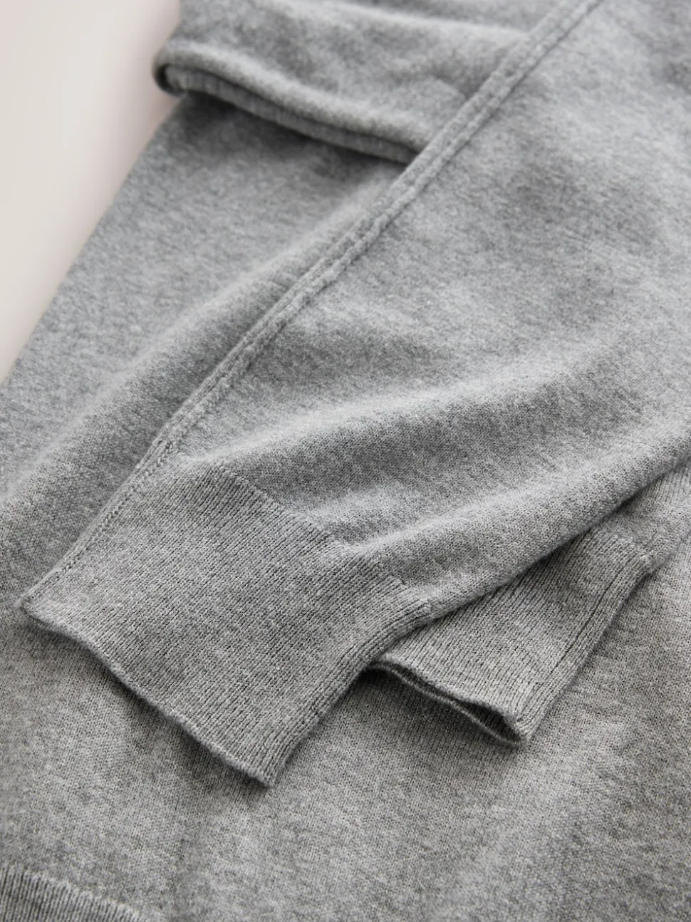 Gris - Pull col rond riche en coton au toucher doux