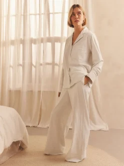 Gris - Pyjama en jersey boutonné