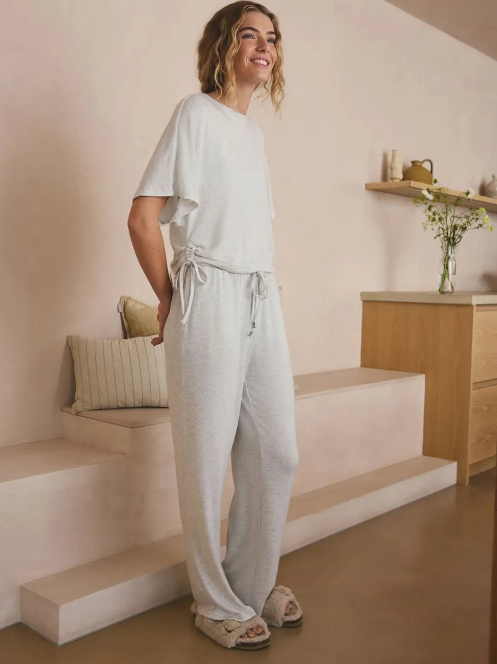 Gris - Pyjamas Manche courte confortable