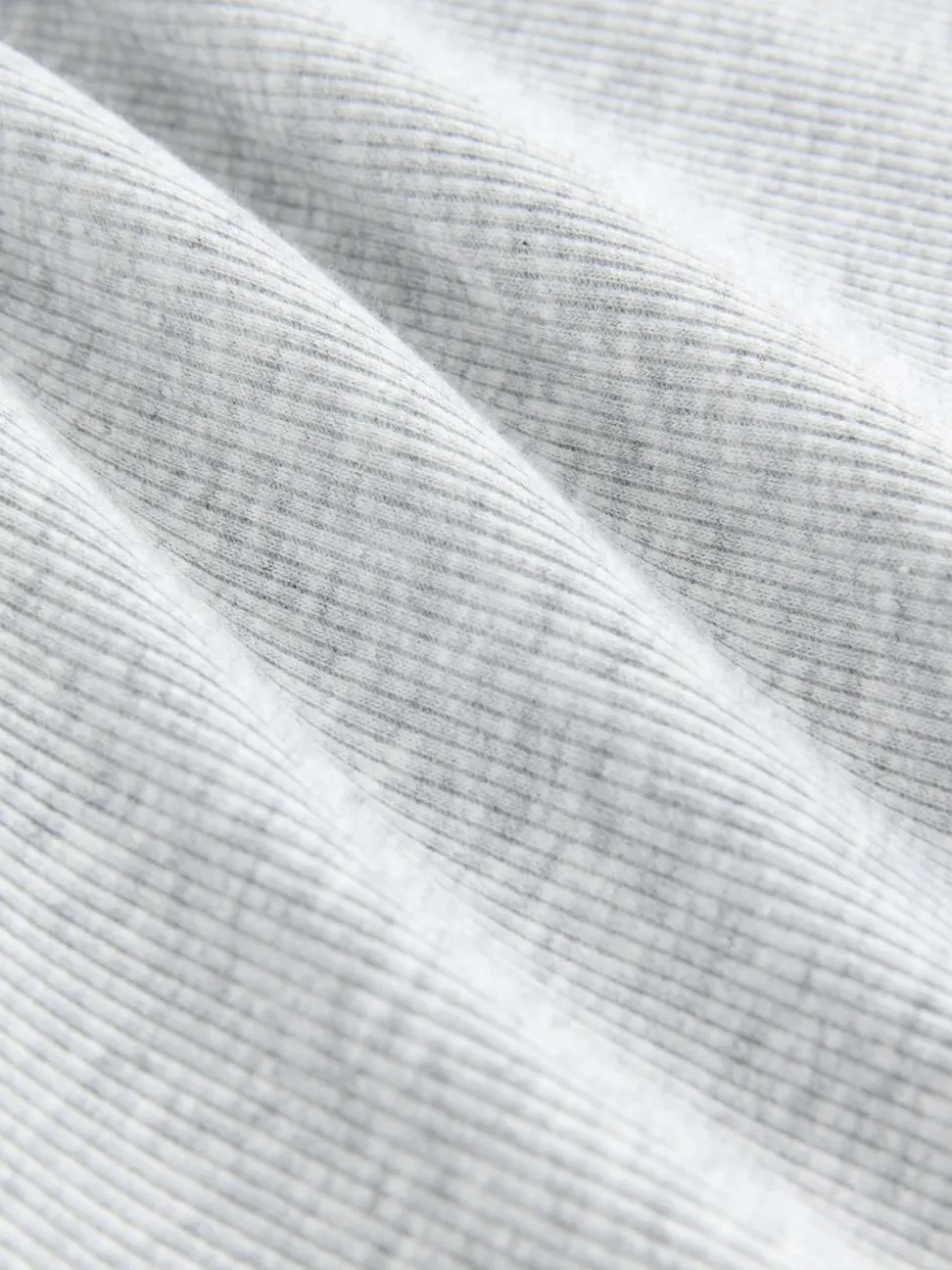 Gris - Self T-shirt côtelé ajusté