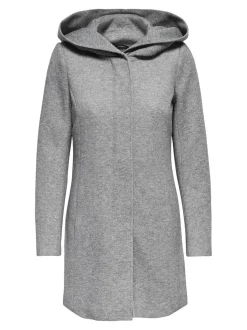 Gris - SEULEMENT Manteau intelligent à capuche