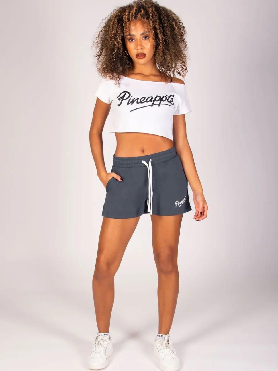 Gris - Short Pineapple style rétro