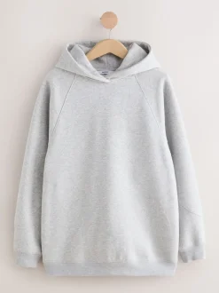Gris - Sweat à capuche long épais décontracté