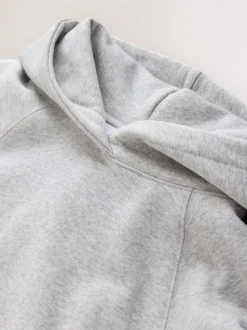 Gris - Sweat à capuche long épais décontracté